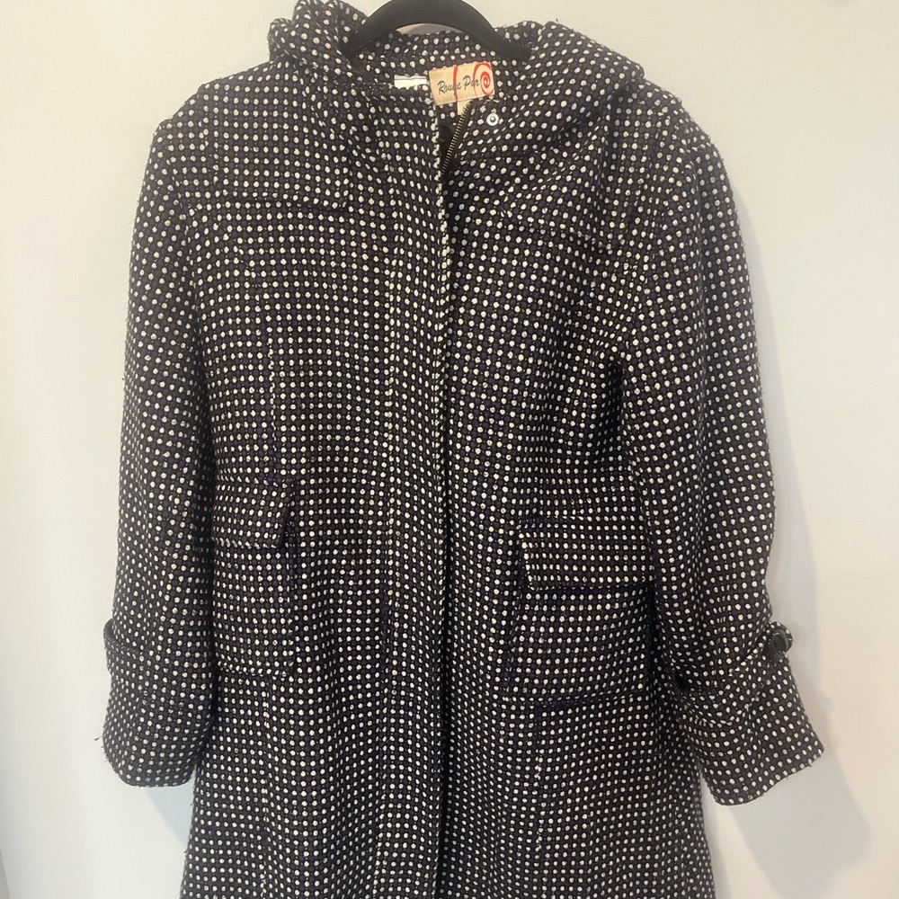 Elegant Black and White Women's Trench Coat